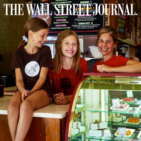 The Payson girls at The Chocolate Room counter feature in The Wall Street Journal 